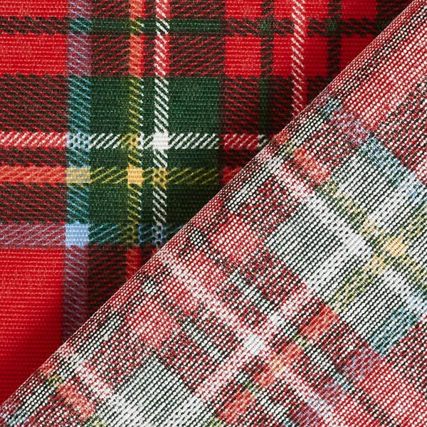 Decor Fabric Canvas Tartan – red/fir green, image number 4