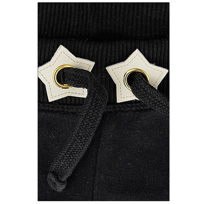 Imitation Leather Eyelet Patch Star [ 4 pieces ] – black,  image number 2