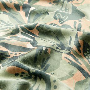 Satin crepe sea flowers – reed/beige, 