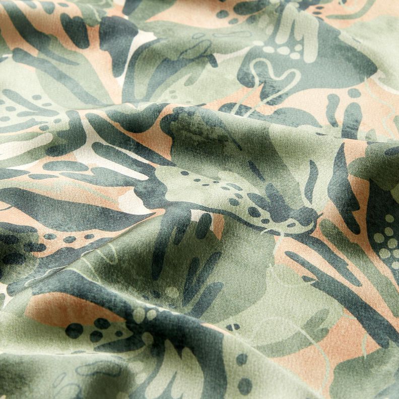 Satin crepe sea flowers – reed/beige,  image number 2
