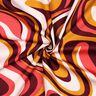 Sateen retro waves| Poppy Fabrics – burgundy/curry yellow,  thumbnail number 3