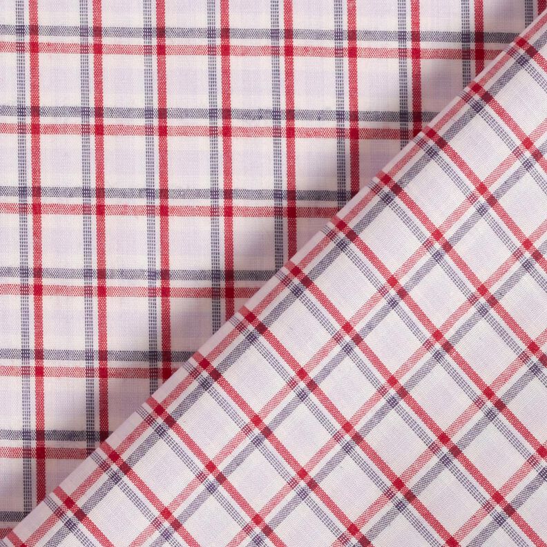 Shirt fabric offset check – white/navy blue,  image number 4