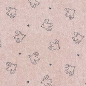 terry cloth jersey little birds – light dusky pink, 