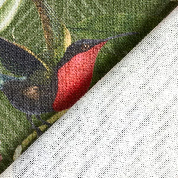 Half Panama Decor Fabric Exotic – dark green,  image number 5