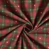 Decor Fabric Half Panama Check with hearts – dark red/dark pine,  thumbnail number 3