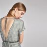 Crepe Chiffon paisley and lurex stripes – black/silver blue,  thumbnail number 5