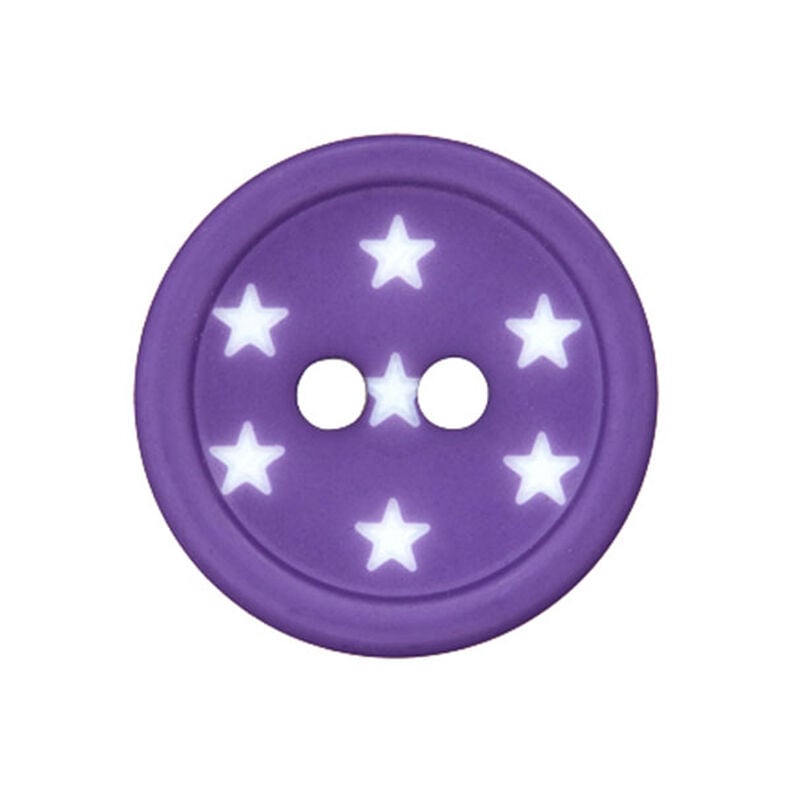Star Plastic Button – lilac,  image number 1