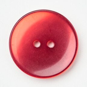 2-hole button shiny [Ø 25 mm] – chili, 