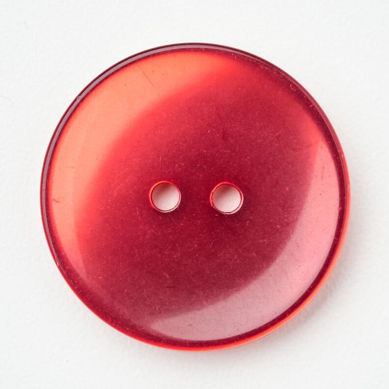 2-hole button shiny [Ø 25 mm] – chili,  image number 1