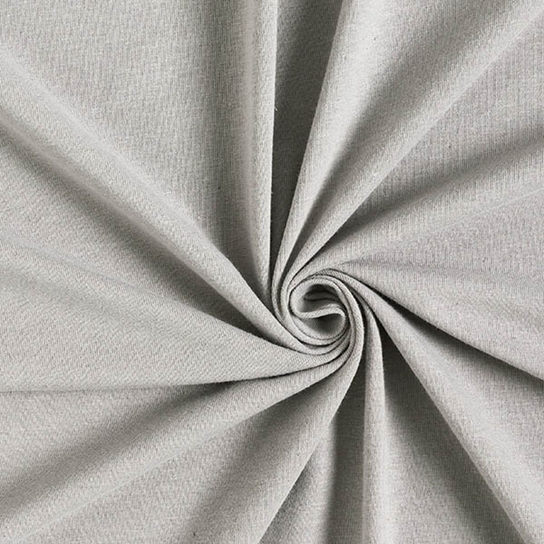 Plain cotton linen blend jersey – grey,  image number 1