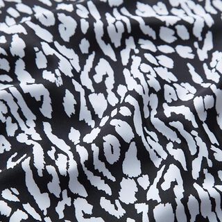 Leopard print swimsuit fabric – white/black, 