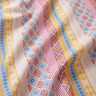 Tablecloth fabric stripy collage – offwhite/mustard,  thumbnail number 3