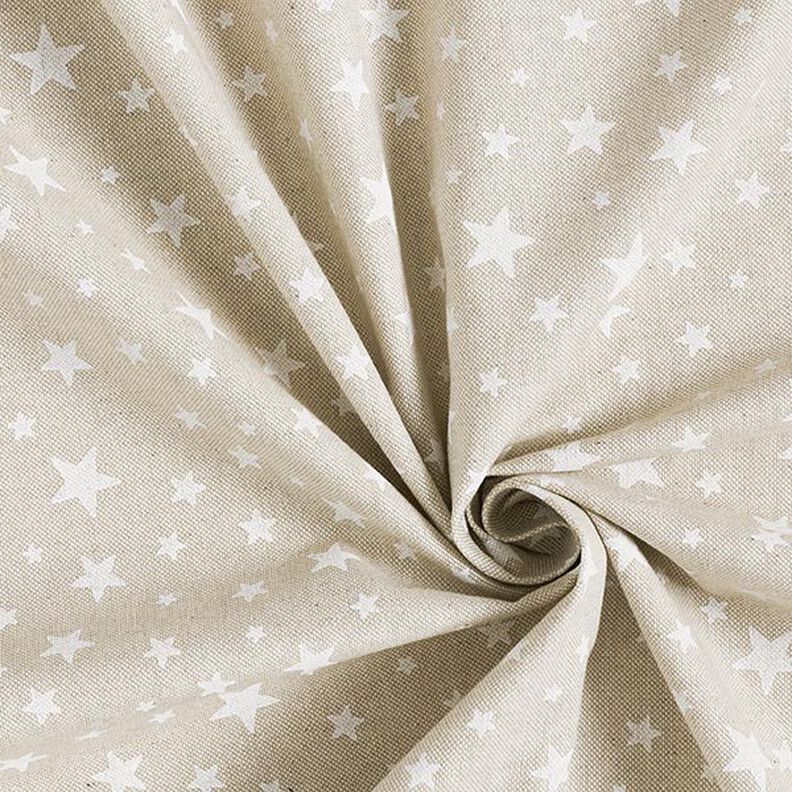 Decor Fabric Half Panama stars – natural/white, image number 3