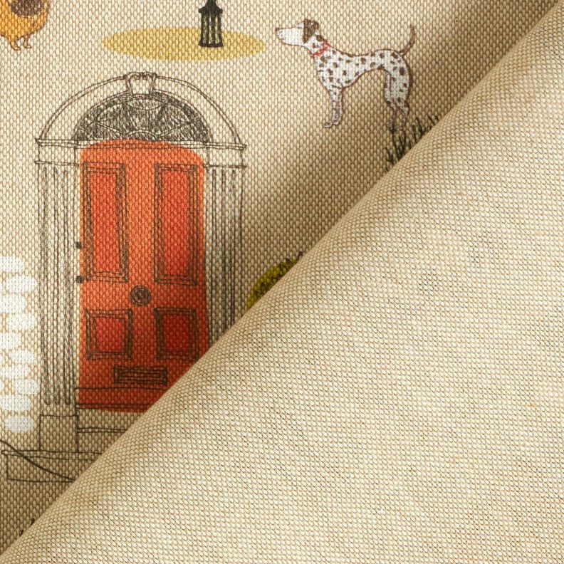 Decor Fabric Half Panama animal neighbourhood – natural/black,  image number 4