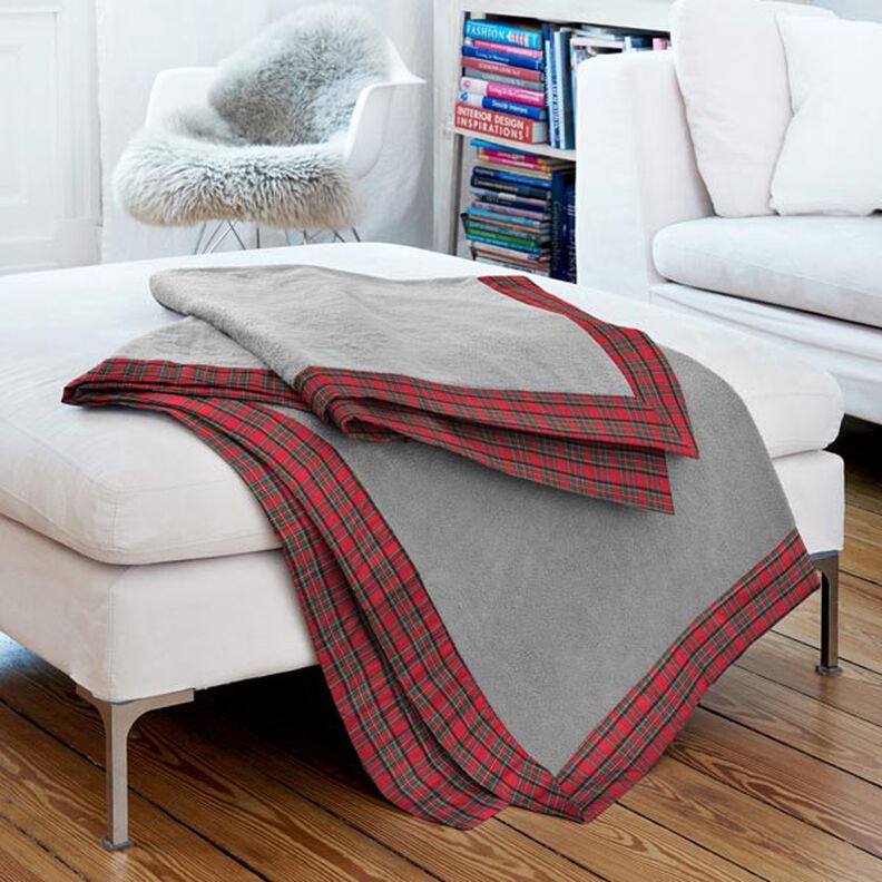 Cotton Flannel Tartan Check Glenside – red,  image number 4