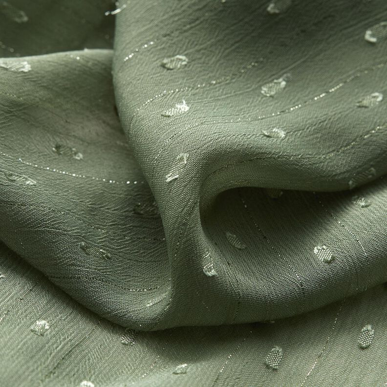 Metallic pinstripe chiffon dobby – reed/metallic silver,  image number 2