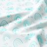 Cotton Poplin Roses and rainbows – white/light turquoise,  thumbnail number 2
