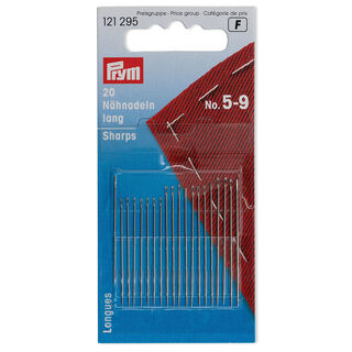 Sewing needles long NM 5-9 [40 x 0,8 mm / 38 x 0,7 mm / 34 x 0,6 mm] | Prym, 