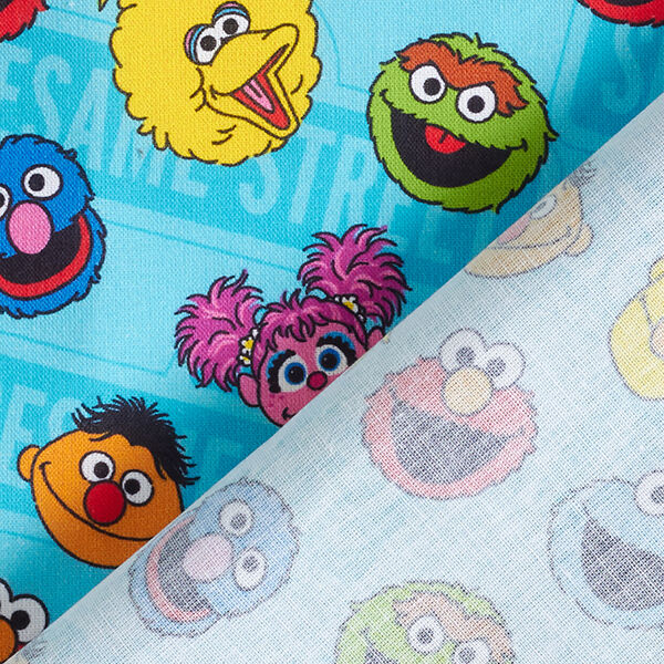 Cotton Poplin Licensed Fabric Sesame Street | Sesame Workshop – turquoise,  image number 4