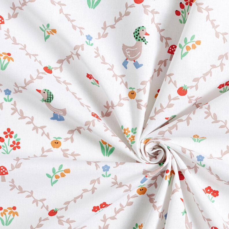 Cotton Poplin Country House geese – ivory/dark beige,  image number 3
