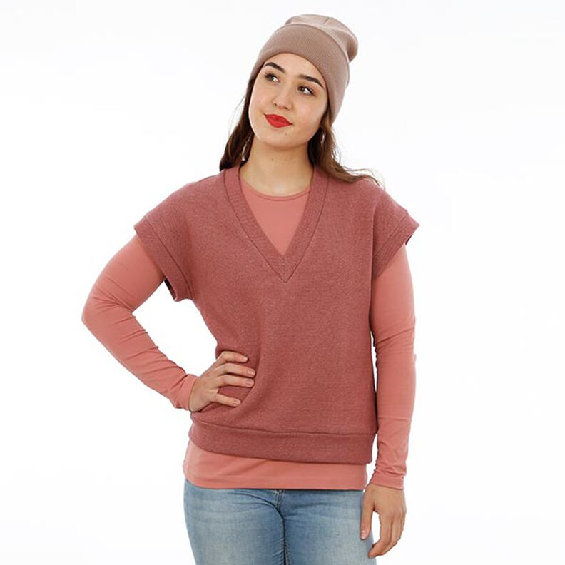 FRAU ULLI - short sleeveless jumper with a V-neck, Studio Schnittreif | XS - XXL,  image number 2