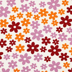 Comfy Sweatshirt colourful flowers | Poppy Fabrics – offwhite, 