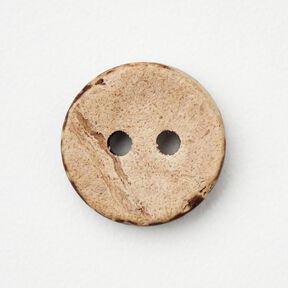 Coconut button [Ø 13 mm] – beige/dark brown, 