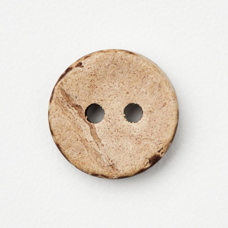 Coconut button [Ø 13 mm] – beige/dark brown,  image number 1