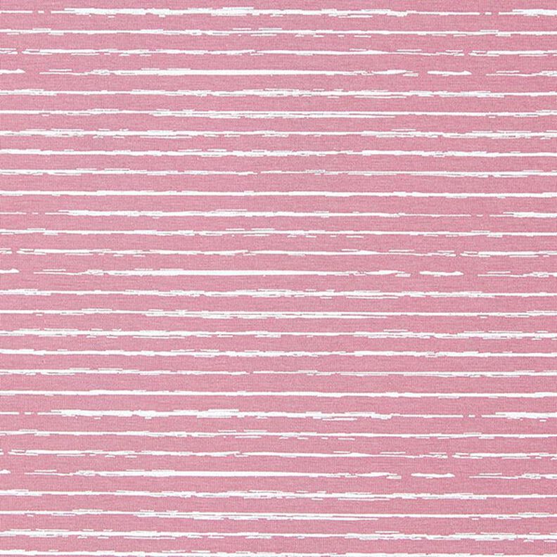 Cotton Jersey Scribble Stripes – dusky pink,  image number 1