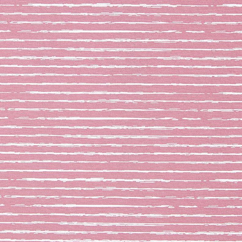 Cotton Jersey Scribble Stripes – dusky pink,  image number 1