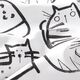 Cotton Cretonne cat sketches – black/ivory,  thumbnail number 2