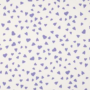 French Terry hearts | Poppy Fabrics – ivory/mauve, 
