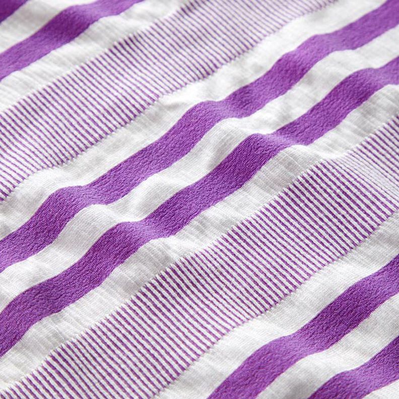 Crushed viscose jersey – white/lilac,  image number 2