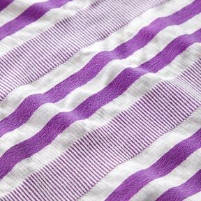 Crushed viscose jersey – white/lilac | Remnant 60cm, 