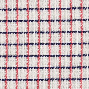 Checked chunky boucl&eacute; &ndash; white/berry, 