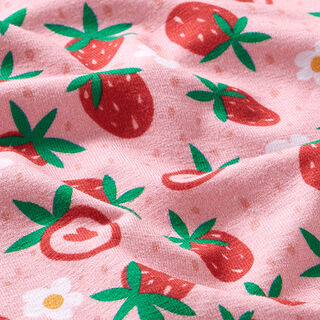 Cotton Jersey Sweet Strawberries | PETIT CITRON – pink, 