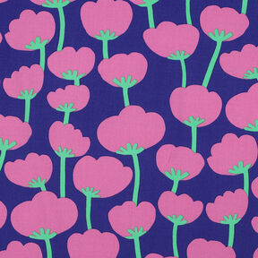 LENZING™ ECOVERO™ viscose fabric  Poppies | Nerida Hansen – navy blue/pink, 
