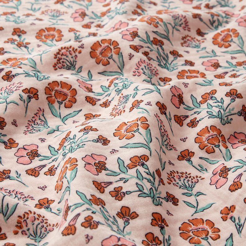 Double Gauze/Muslin Flower Meadow | Poppy Fabrics – rosé,  image number 2