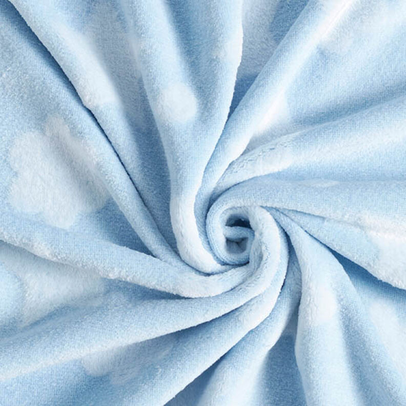 Cosy Fleece Stars and Flowers – light blue,  image number 3