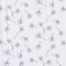 Double Gauze/Muslin painted poppies – white/black,  thumbnail number 1