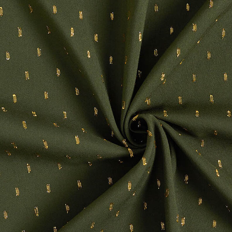 Glitter droplets viscose fabric – dark green,  image number 4