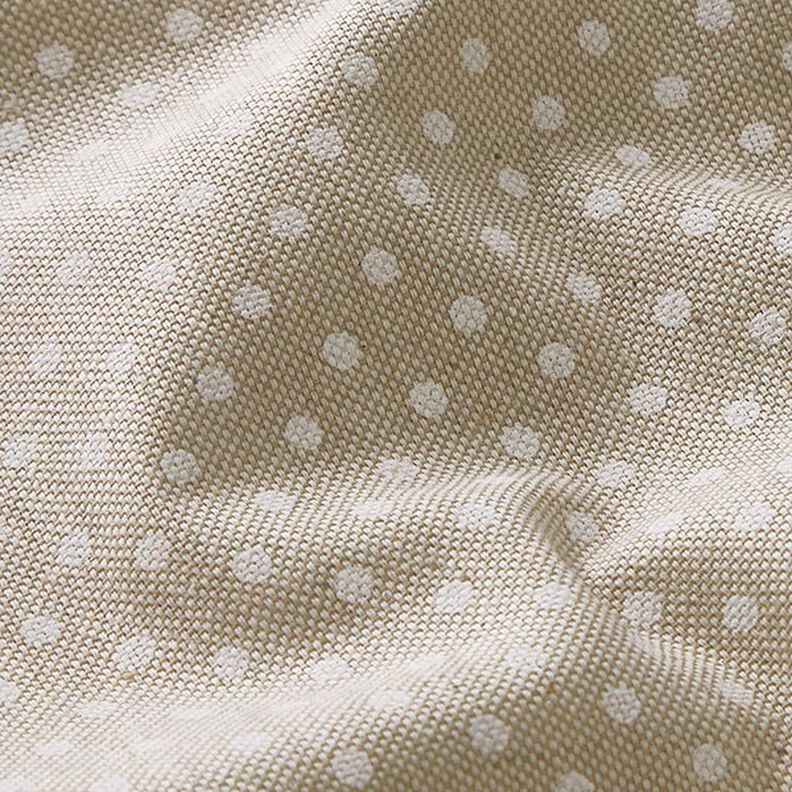 Decor Fabric Half Panama classic dots – natural/white, image number 2
