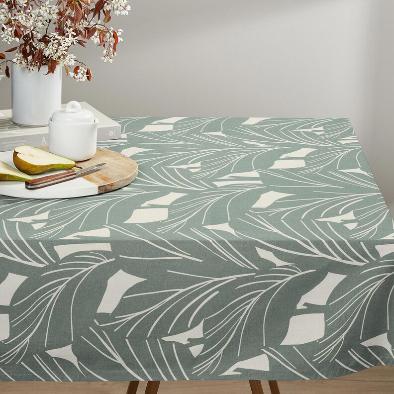 Decor Fabric Panama elegant leaves – reed/natural, image number 8