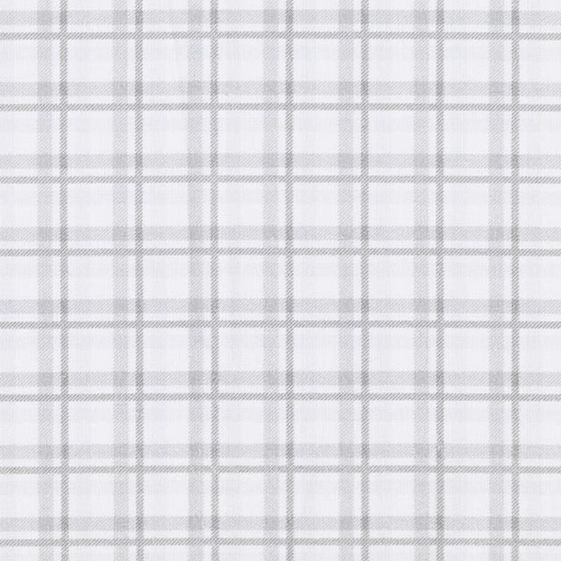 Double Check Cotton Poplin – white/silver grey,  image number 1