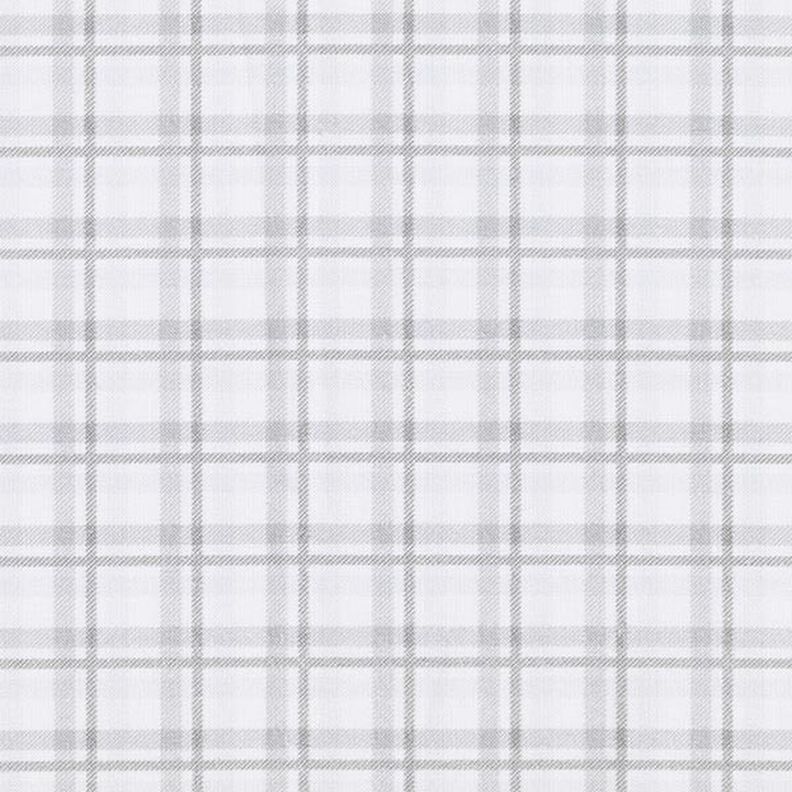 Double Check Cotton Poplin – white/silver grey,  image number 1