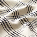 Checked Viscose Linen Blend Shirting Fabric – natural/black, 