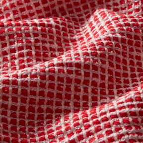 textured bouclé cotton blend – red/white, 