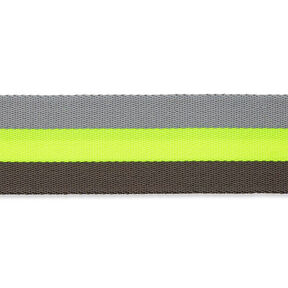 Neon Bag Strap Webbing [ 40 mm ] – neon yellow/grey, 