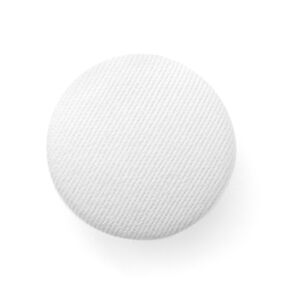 Covered button, Cotton Twill Stretch – white, 