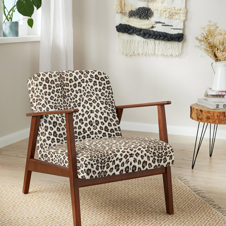 Upholstery Fabric Jacquard Leo – cream/anemone, image number 5
